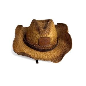 Unisex NFL New Era Brown Dutton Curved Brim Straw Cowboy Hat